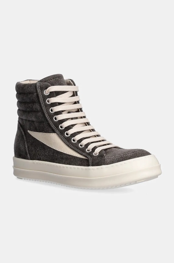 Rick Owens trampki Vintage High Sneaks płaska szary DS02D2810.MOLVS