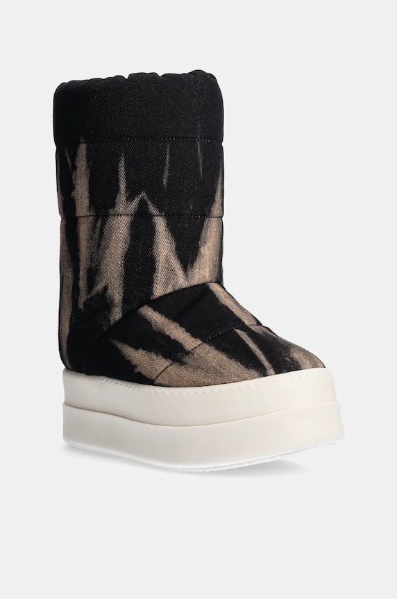 Зимние сапоги Rick Owens Mega Bumper Lunar текстиль чёрный DS02D2838.DBSUPA