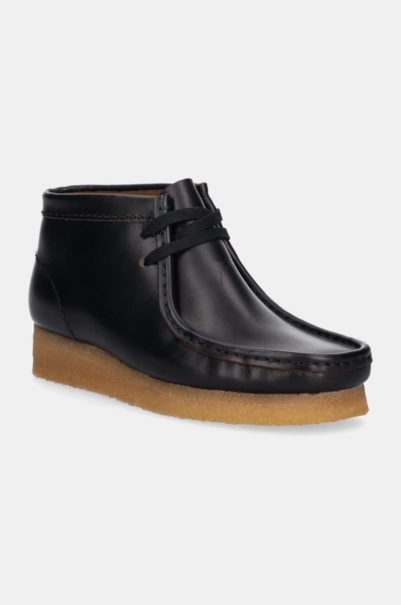Кожаные туфли Clarks Originals Wallabee Boot Planet friendly чёрный 26177715