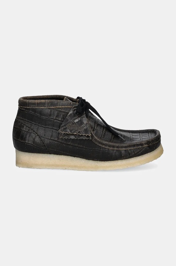 Clarks Originals scarpe in pelle Wallabee Boot 26179161 nero AW24