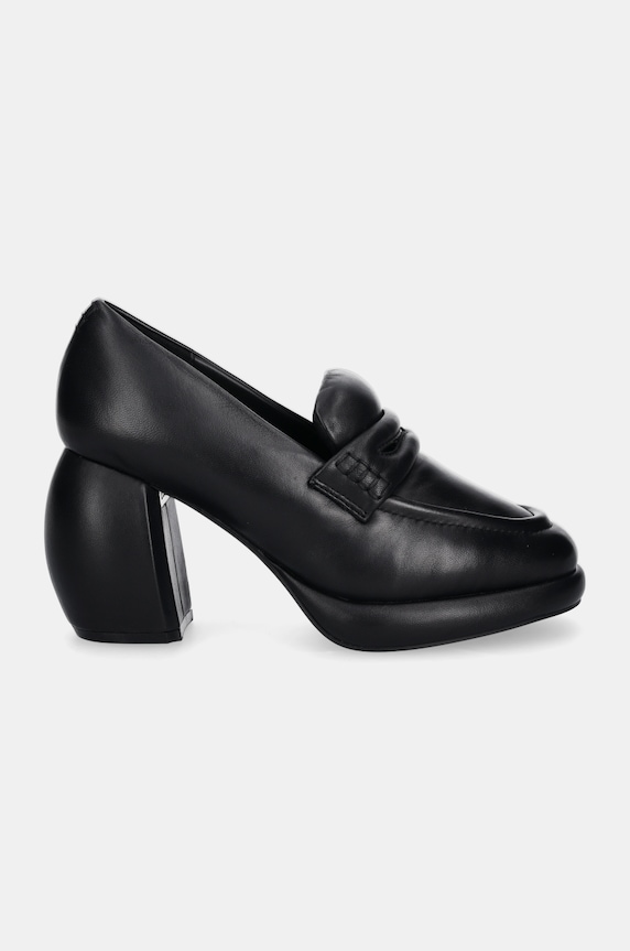 Clarks Originals czółenka skórzane CUR Loafer 1 26178343 czarny AW24