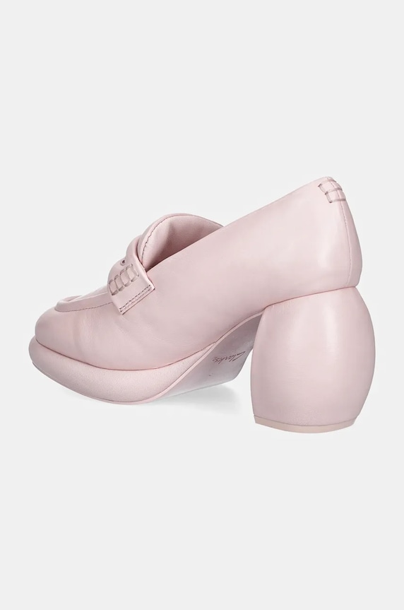 Obuwie Clarks Originals czółenka skórzane CUR Loafer 1 26180952 różowy