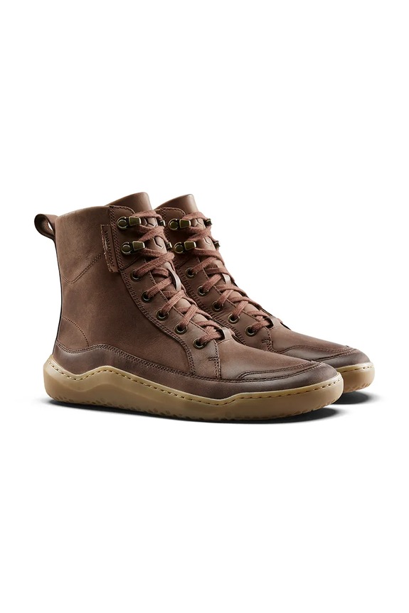 Kožené kotníkové boty Vivobarefoot GOBI BOOT WARMLINED 209439 hnědá AW25