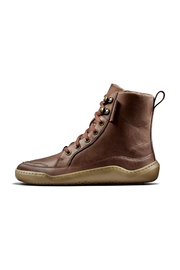 Kožené kotníkové boty Vivobarefoot GOBI BOOT WARMLINED hnědá 209439