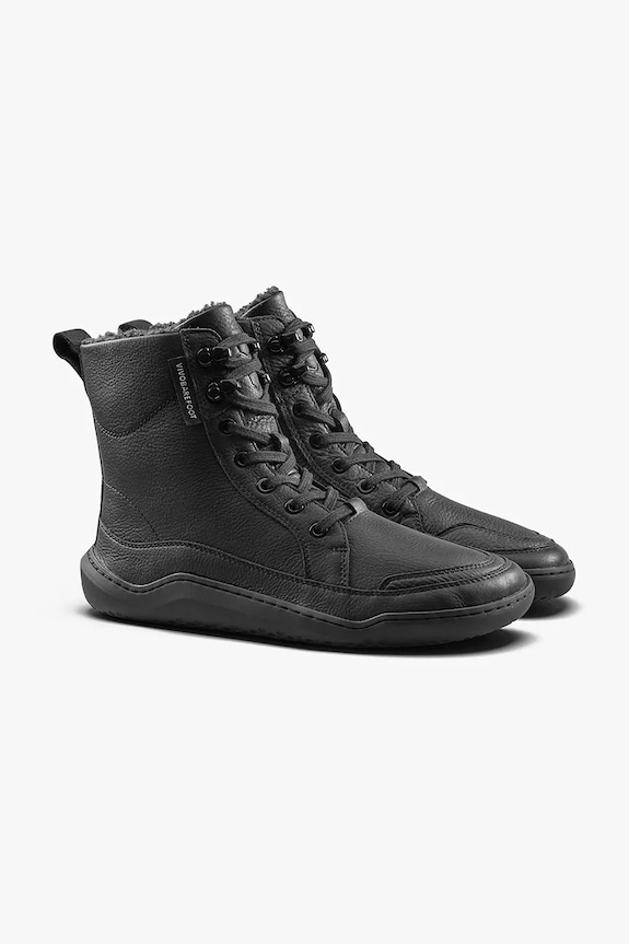 Кожаные полусапожки Vivobarefoot GOBI BOOT WARMLINED 209439 чёрный AW25