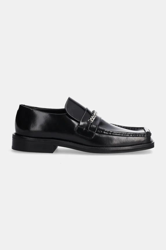 Martine Rose mokasyny skórzane Square Toe Loafer 1026LP11001W czarny AW24