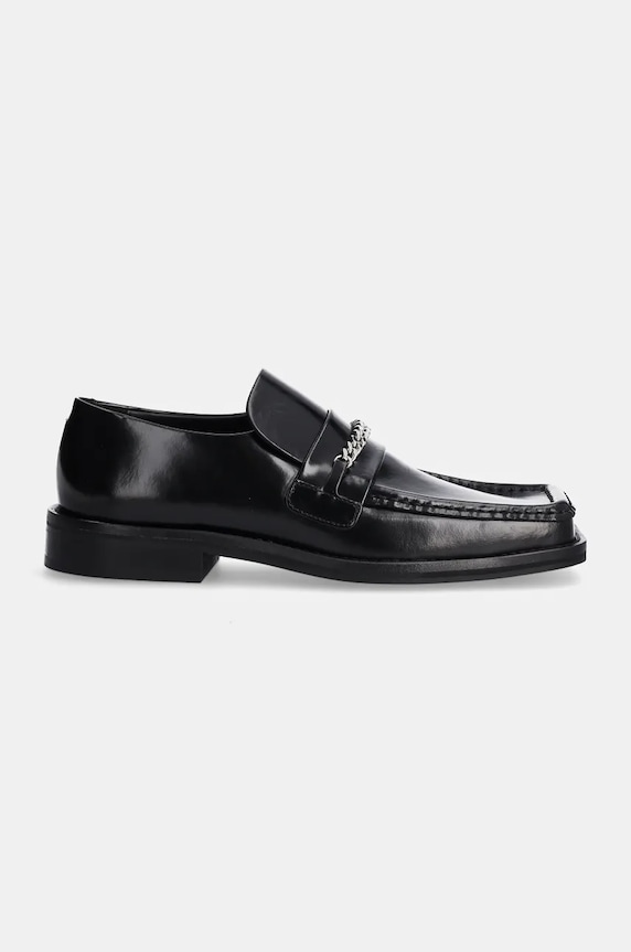Martine Rose mokasyny skórzane Square Toe Loafer 1026LP11001W czarny AW24