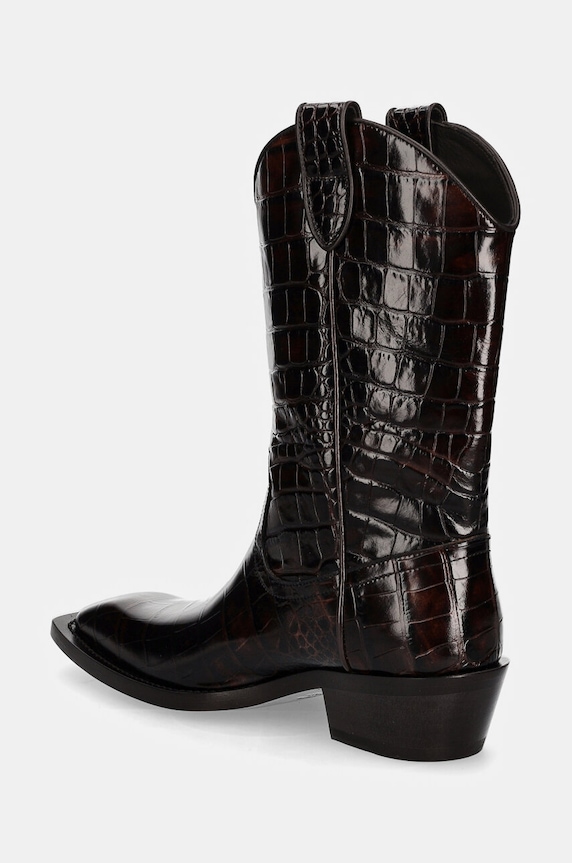 Shoes Martine Rose leather western boots Cowboy Boot 1061LE01710 brown