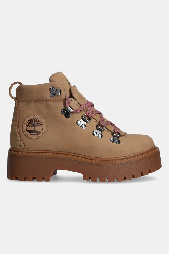 Čizme od nubuk kože Timberland Stone Street TB0A27VJEN31 smeđa AW24