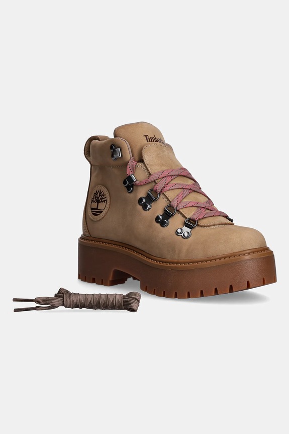 Čizme od nubuk kože Timberland Stone Street TB0A27VJEN31 smeđa