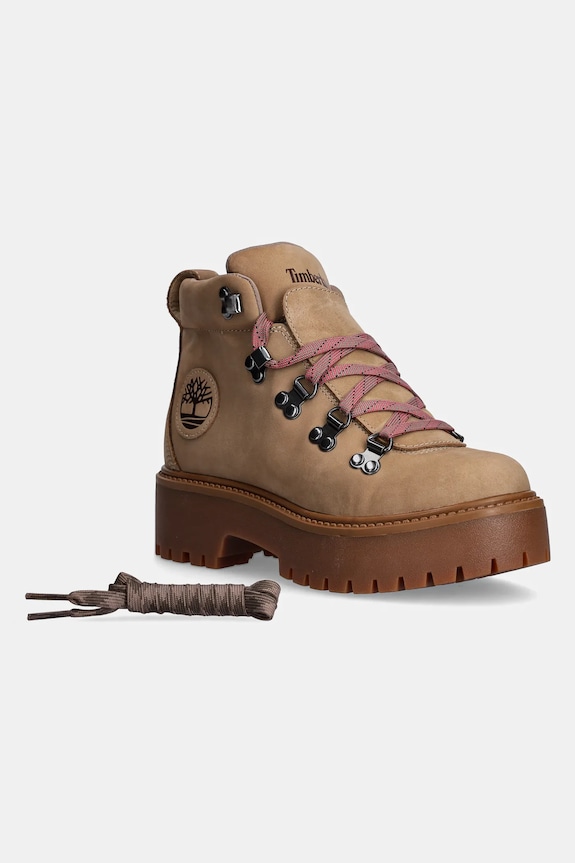 Čizme od nubuk kože Timberland Stone Street TB0A27VJEN31 smeđa