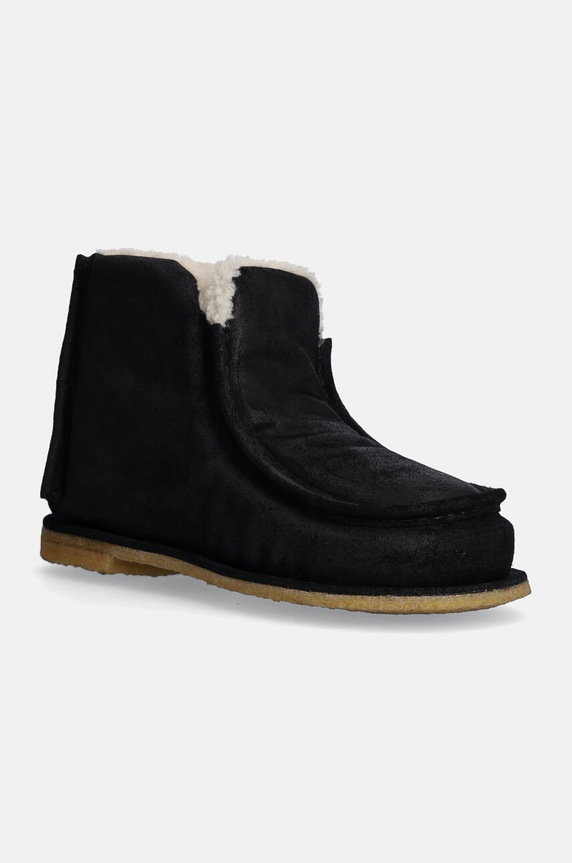 Čizme za snijeg od brušene kože JW Anderson Ankle Boot brušena koža crna ANW43065A.999