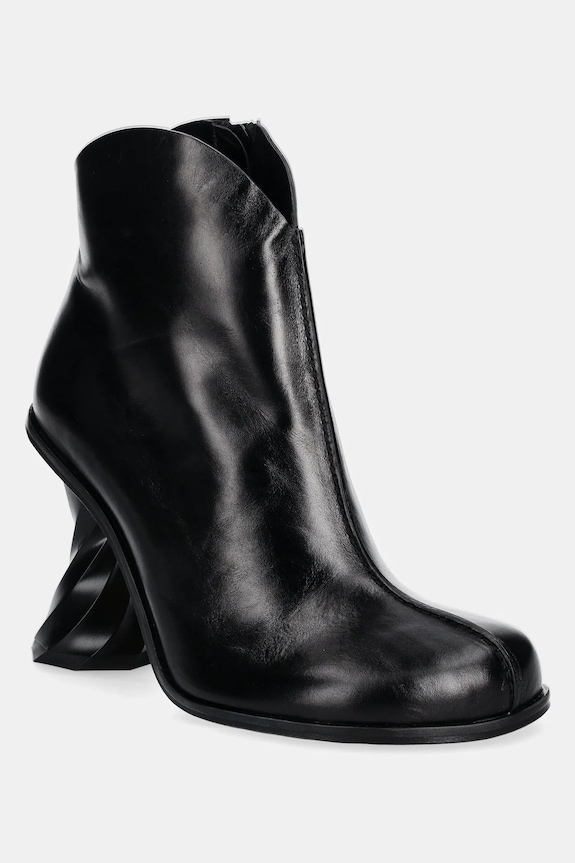 Usnjeni gležnarji JW Anderson Twist Heel Neizolirana črna ANW43211A.999