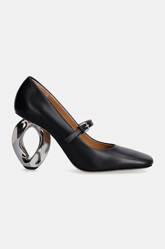 Usnjeni salonarji JW Anderson Chain Heel ANW43251A.999 črna AW24