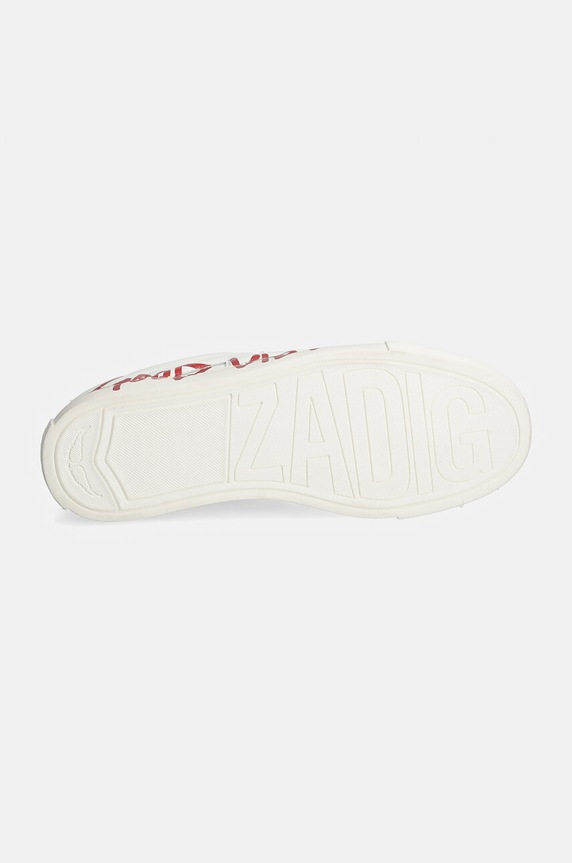 Kožne tenisice ZADIG&VOLTAIRE La Flash SWSN00529 bijela