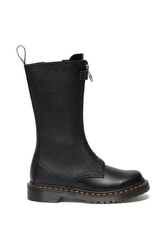 Кожаные полусапожки Dr. Martens 1b99 Frnt Zip без утепления чёрный DM32053001