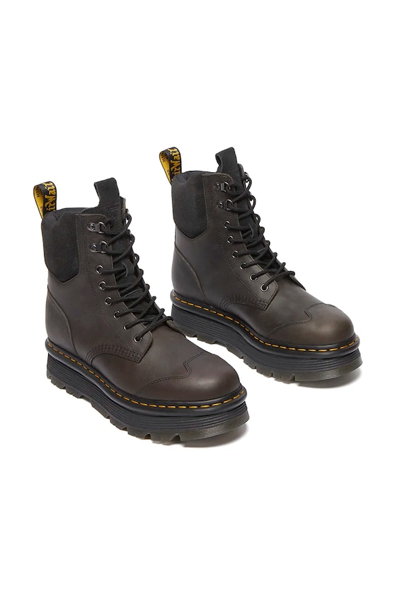 Kožne čizme Dr. Martens Zebzag 8 Tie DM32116733 smeđa AW24