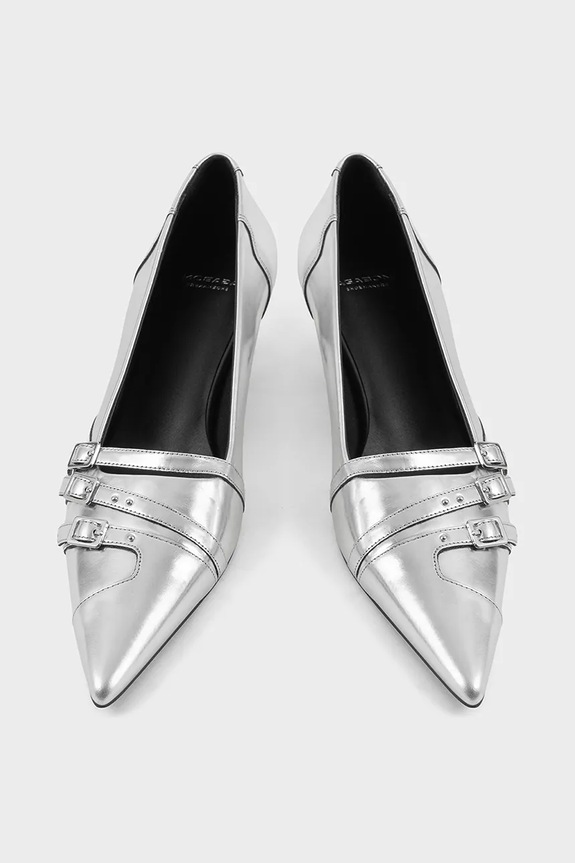 Kožené lodičky Vagabond Shoemakers LYKKE strieborná 5714.183.79