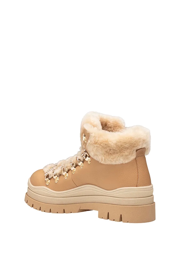 Bogner śniegowce skórzane AROSA 22444703 beżowy AW24
