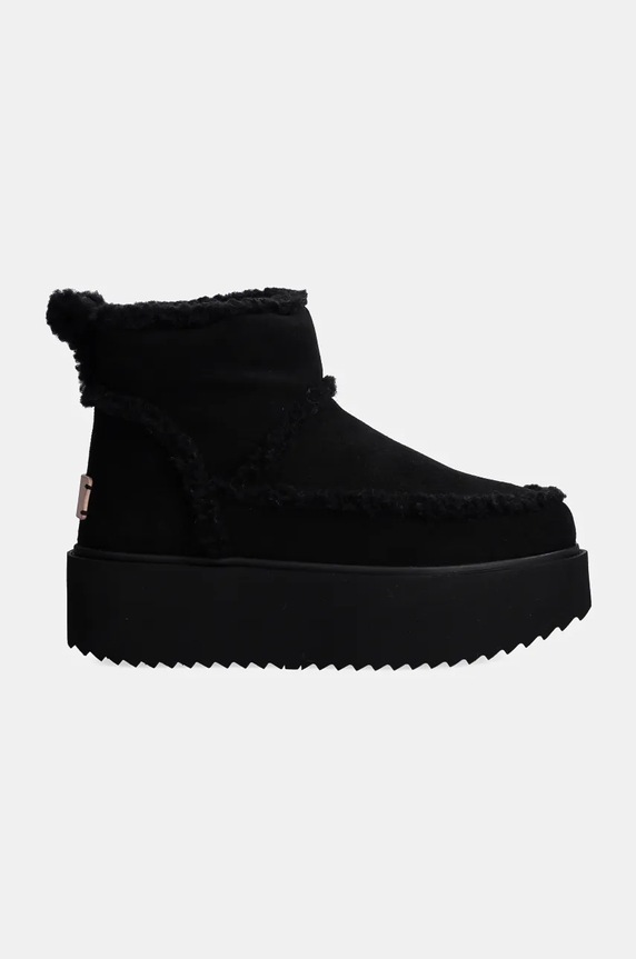 Inuikii stivali da neve in camoscio Inuikii X Coccinelle Classic Low Shearling 75204.150.Black nero AW24