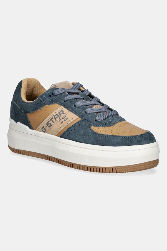 Semišové sneakers boty G-Star Eve textilní modrá GR487045BW
