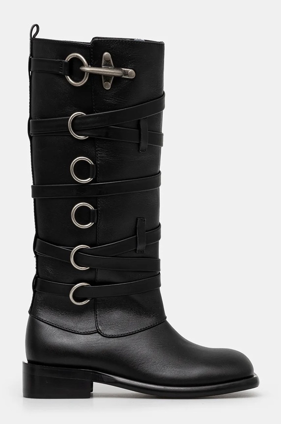 Andersson Bell kozaki skórzane Harness Boots aaa388w czarny AW24