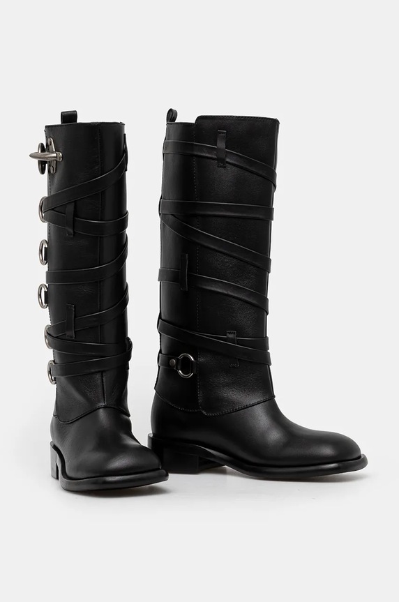 Andersson Bell kozaki skórzane Harness Boots czarny aaa388w