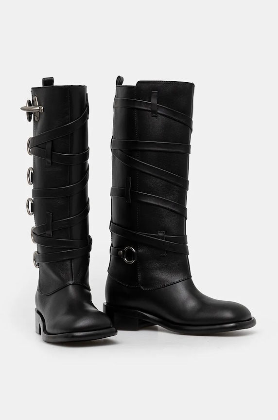 Andersson Bell kozaki skórzane Harness Boots czarny aaa388w