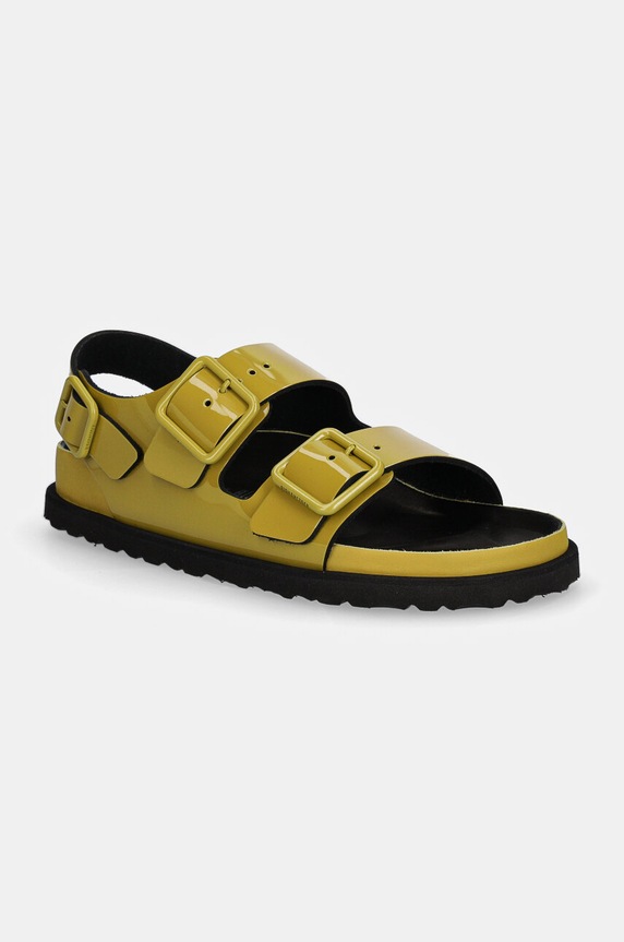 Birkenstock 1774 sandali in pelle Milano Shiny Patent Leather altri verde 1028712