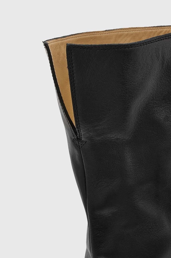 Δερμάτινες μπότες AllSaints Reina Boot W096FB μαύρο