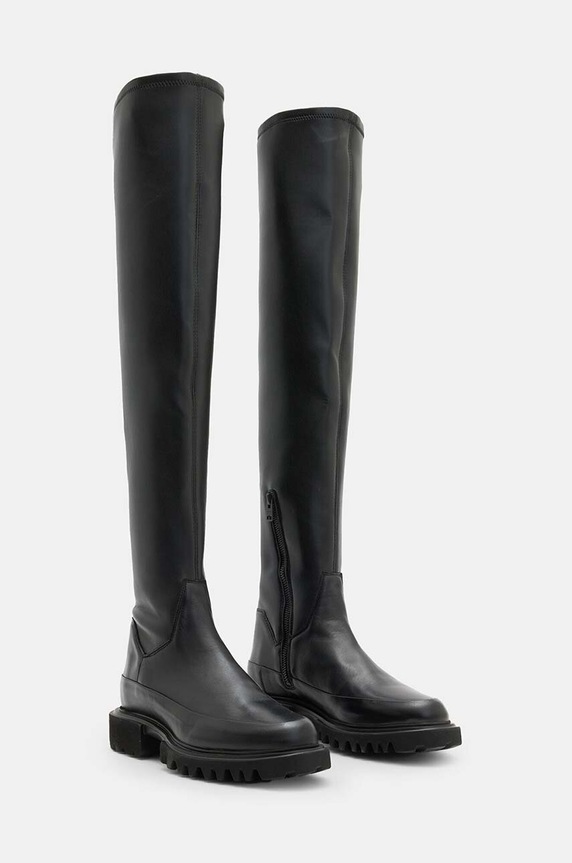 AllSaints kozaki skórzane Leona Boot W097FB czarny AW25