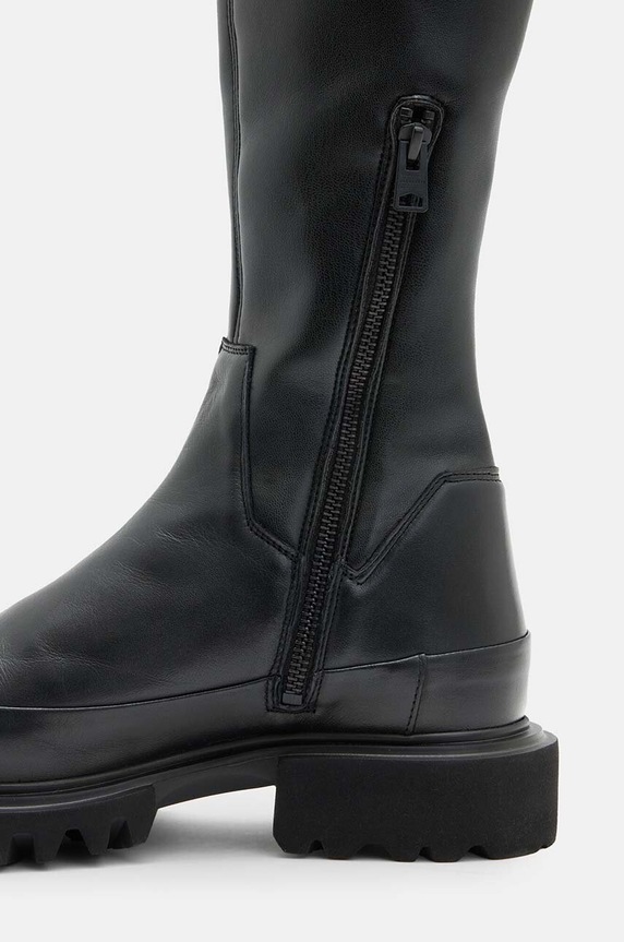 AllSaints kozaki skórzane Leona Boot czarny W097FB