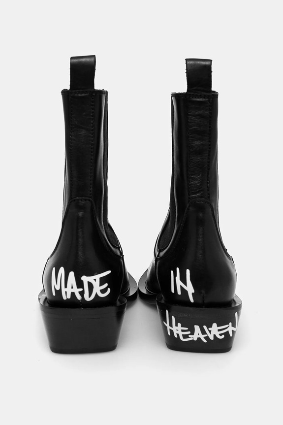 Δερμάτινες μπότες τσέλσι Fiorucci μαύρο W01FMASH162LE03.BK01