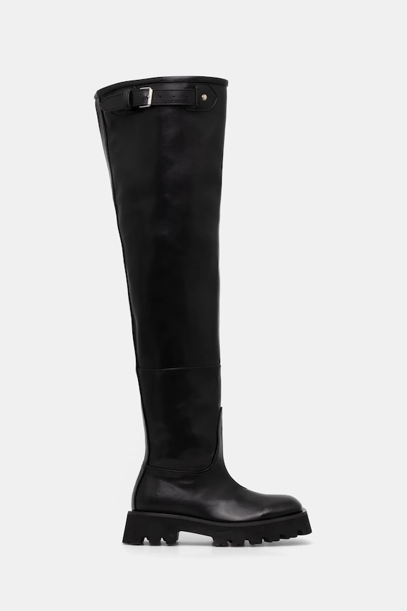 Kožne čizme Fiorucci W01FMASH281VL01.BK01 crna AW24