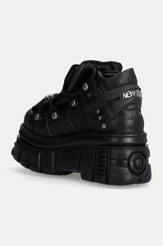Încălțăminte New Rock sneakers din piele Negro + Nomada Negro + Tower Negro Lateral E-14 M.106.S29 negru