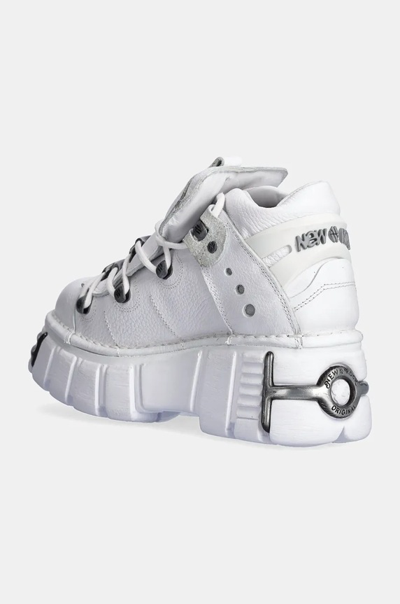 Obuwie New Rock sneakersy skórzane Napa Blanca + Tower Blanco Acero M.106N.S18 biały