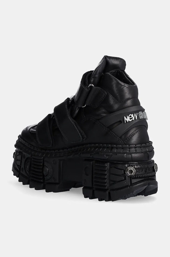Shoes New Rock leather shoes Crust Negro Negro + Tank Casco Negro M.WALL285.S10 black