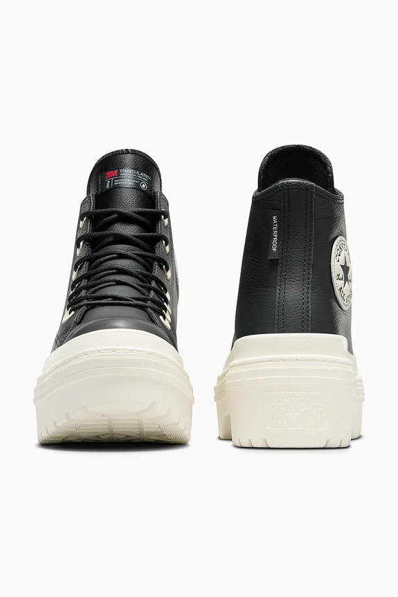 Încălțăminte Converse tenisi de piele Chuck Taylor All Star Lugged Heel A12328C negru
