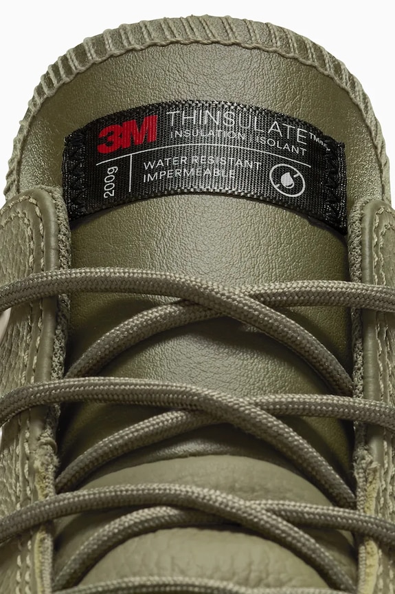 Kožne tenisice Converse Chuck Taylor All Star Lugged Heel zelena A11163C