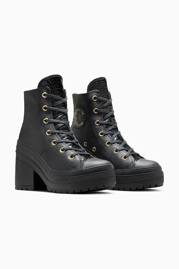 Kožené tenisky Converse Chuck 70 De Luxe Heel A12346C čierna AW24