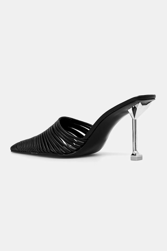 Obuća Kožne natikače Naked Wolfe Chromed Chromed.Black.Leather crna