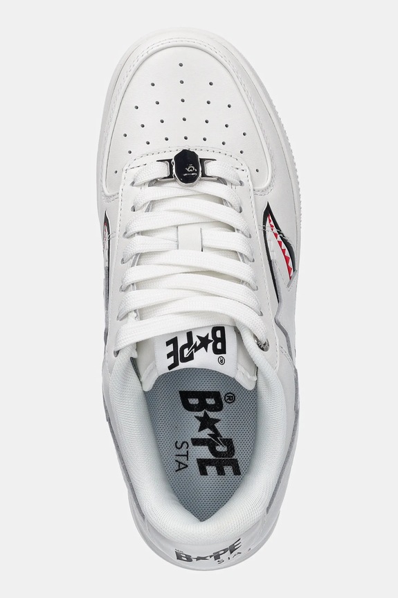 A Bathing Ape leather sneakers Shark Bape Sta L white 1K80291307
