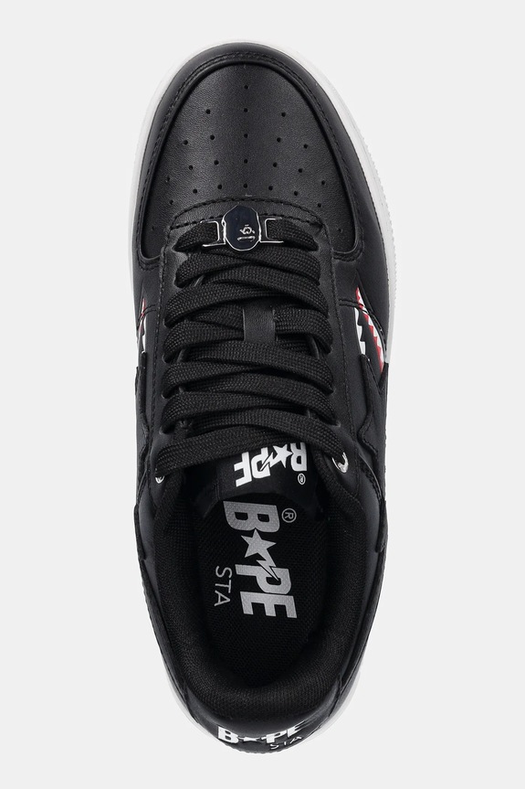 Кожаные кроссовки A Bathing Ape Shark Bape Sta L чёрный 1K80291307