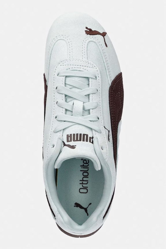 Puma Speedcat OG sneakers pentru femei din piele întoarsă verde 398846.D