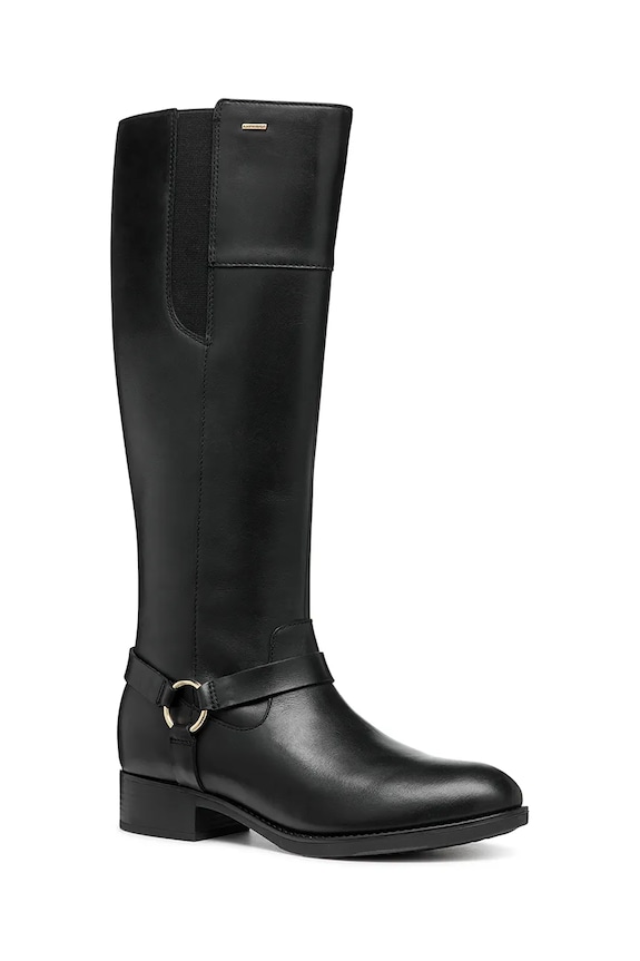 Δερμάτινες μπότες Geox D FELICITY NP ABX B D46BLB.00043.C9999 μαύρο AW24