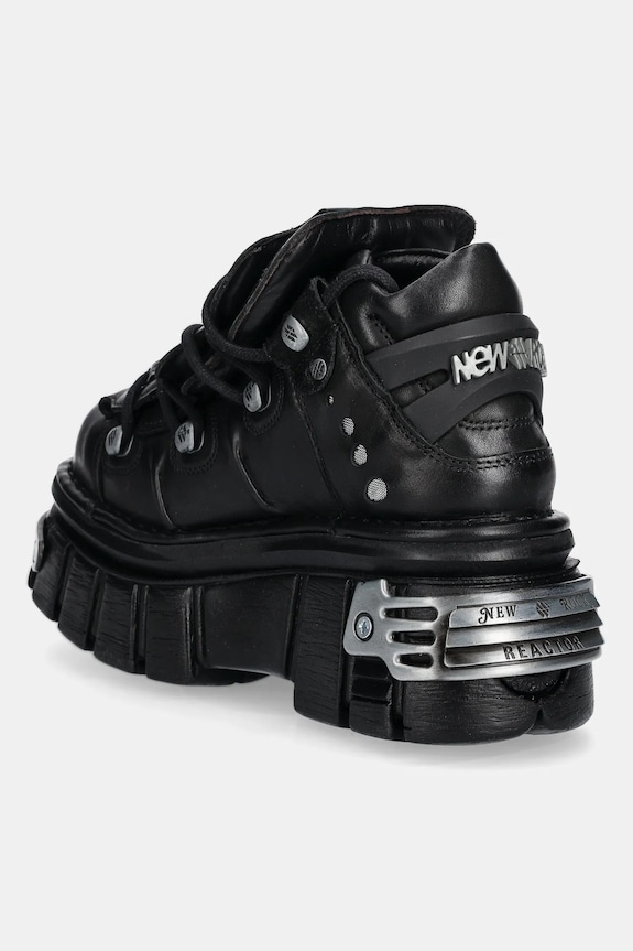 Obuv Kožené tenisky New Rock ITALI NEGRO+ NOMADA NEGRO+ TOWER NEGRO E14 M.106.S70 čierna