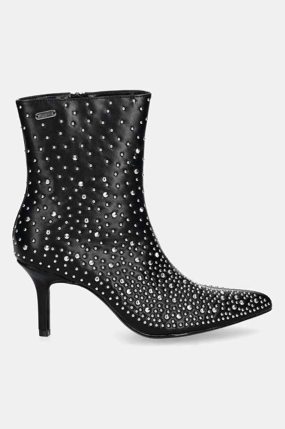 Pepe Jeans botki PRISTINA SHINY PLS50570 czarny AW24