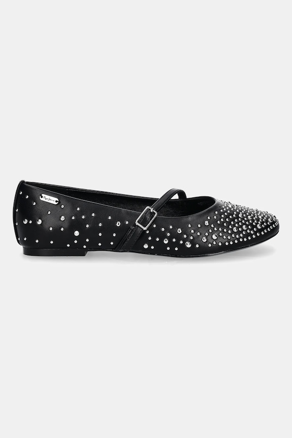 Pepe Jeans balerini DIANE SHINY PLS10425 negru AW24