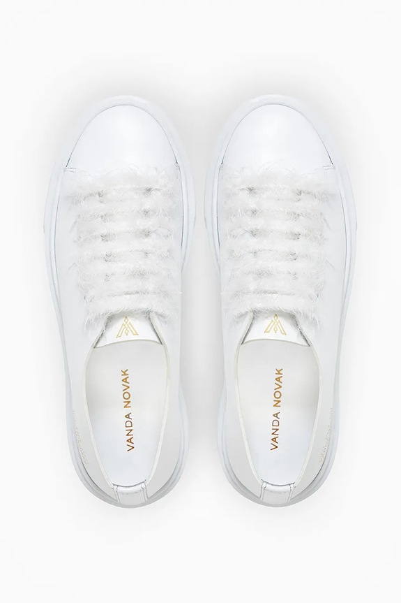 Vanda Novak sneakers din piele Grace alb Grace.Light.White
