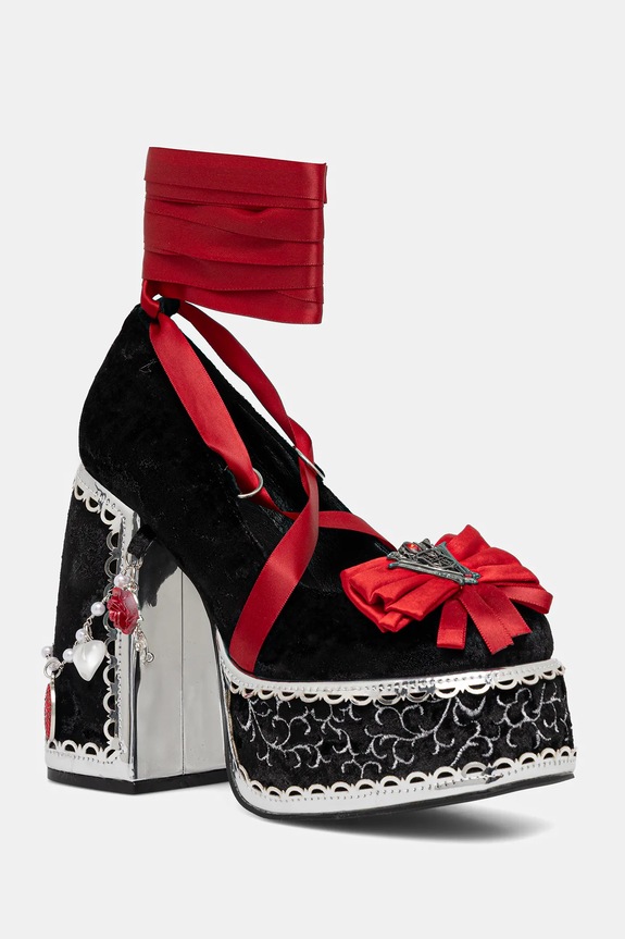 Γόβες Koi Footwear x Twilight The Cold Ones ίσια πλατφόρμα μαύρο DBP78